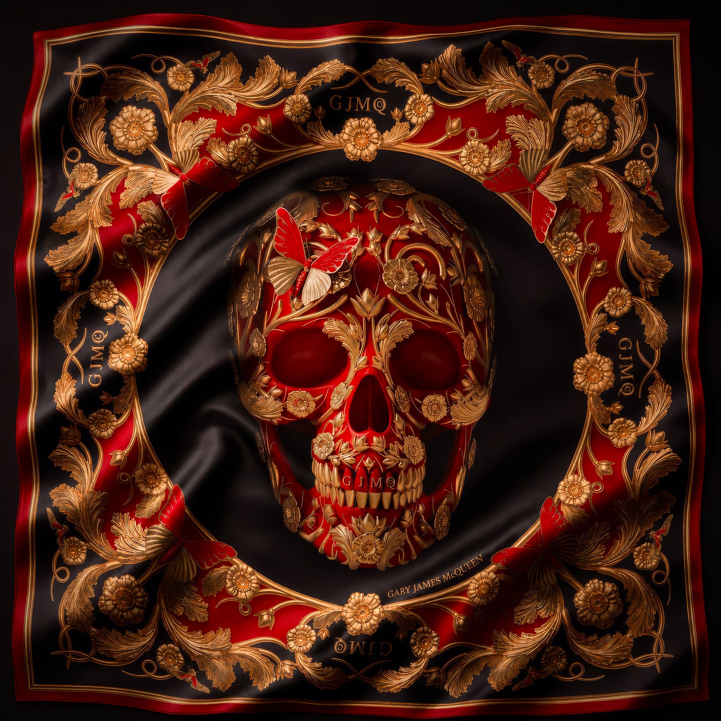 The Midas Skull Foulard - Red Edition