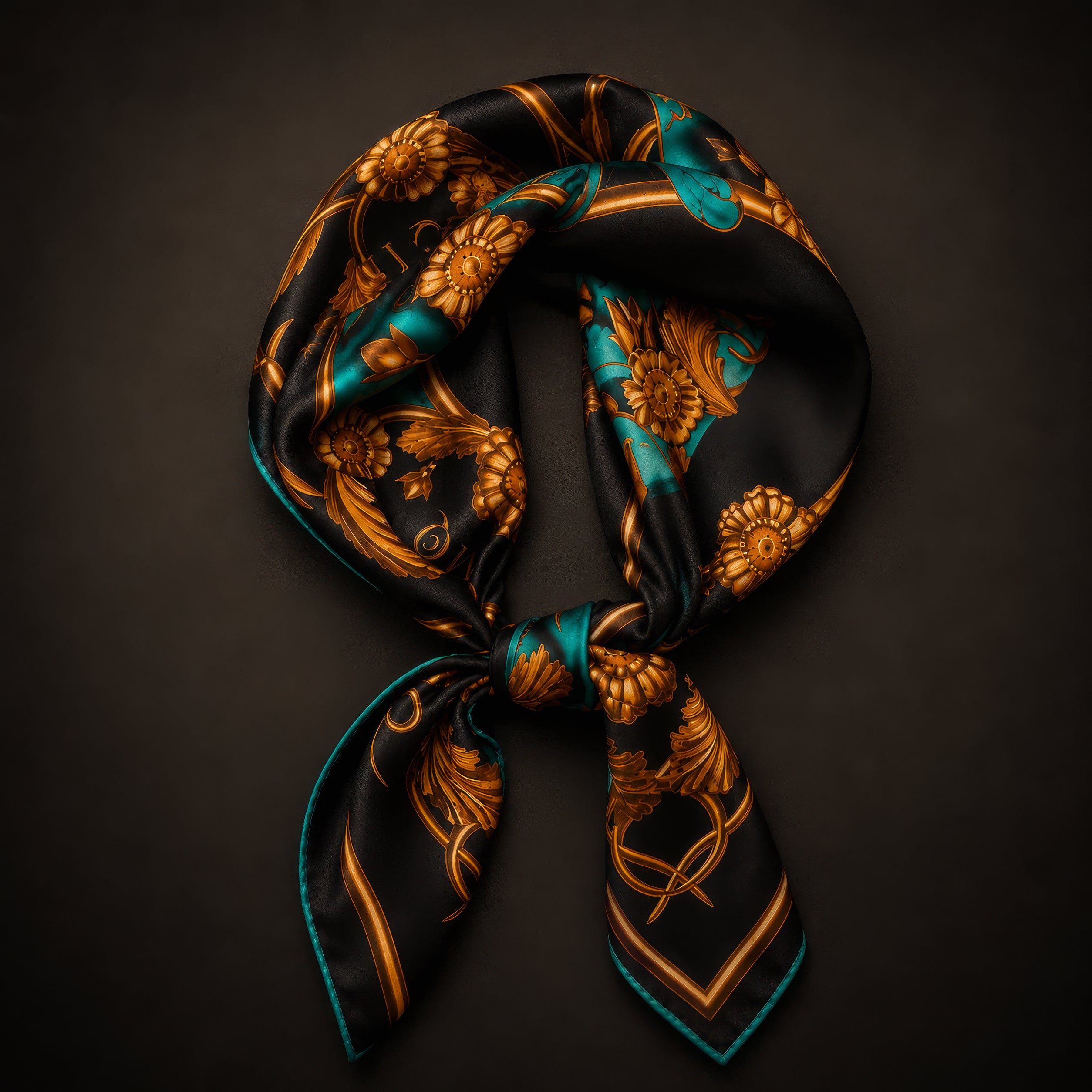 The Midas Skull Foulard - Teal Edition