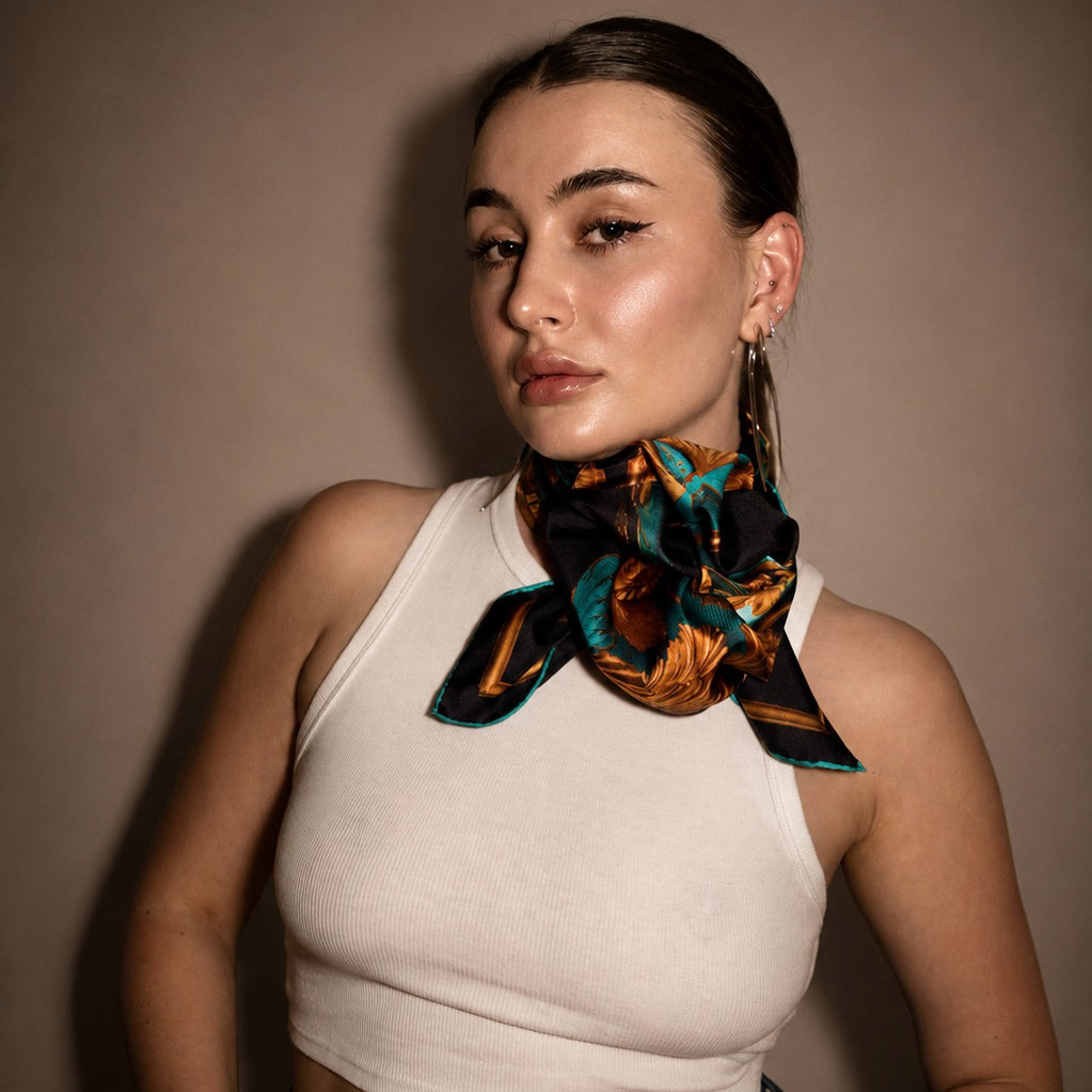 The Midas Skull Foulard - Teal Edition
