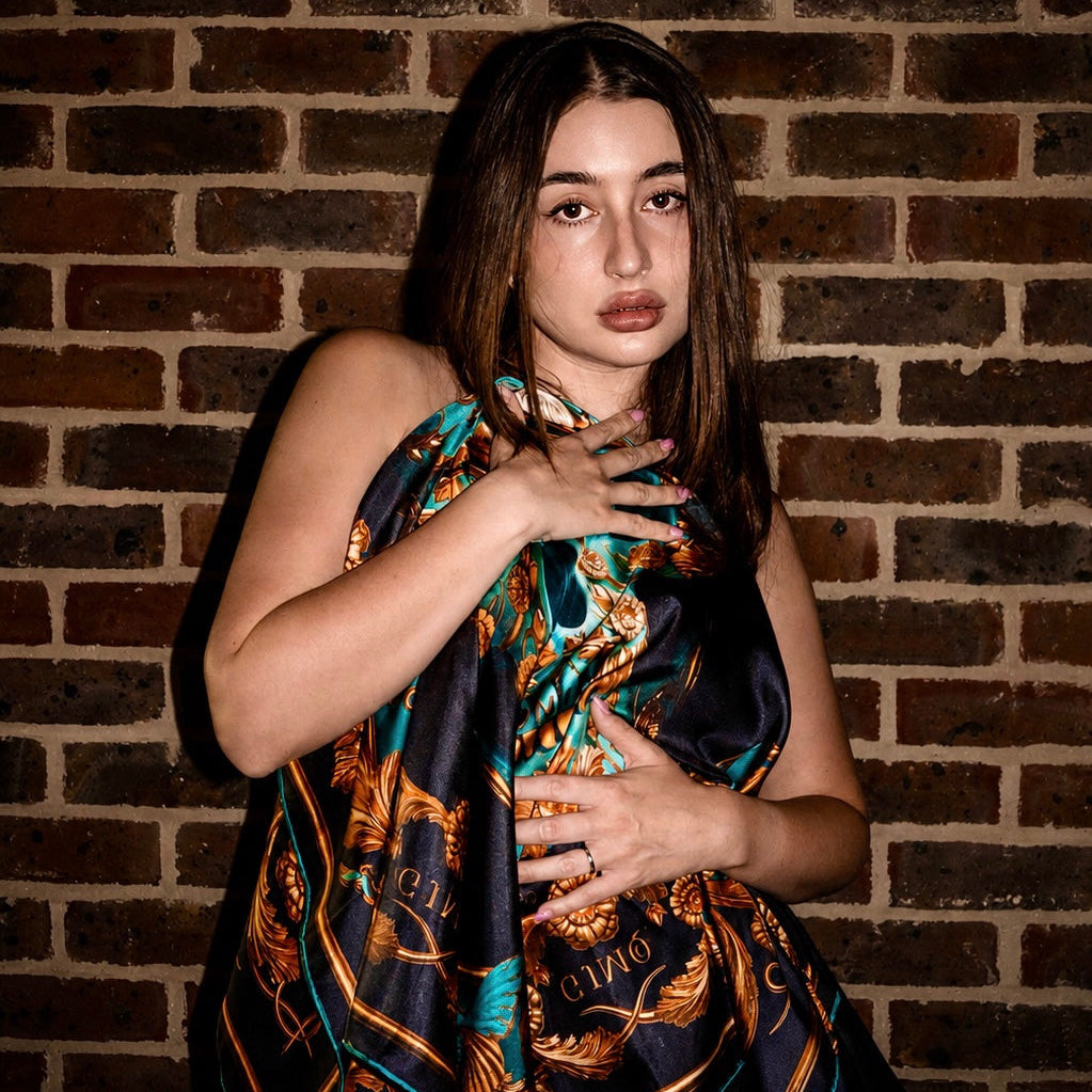 The Midas Skull Foulard - Teal Edition